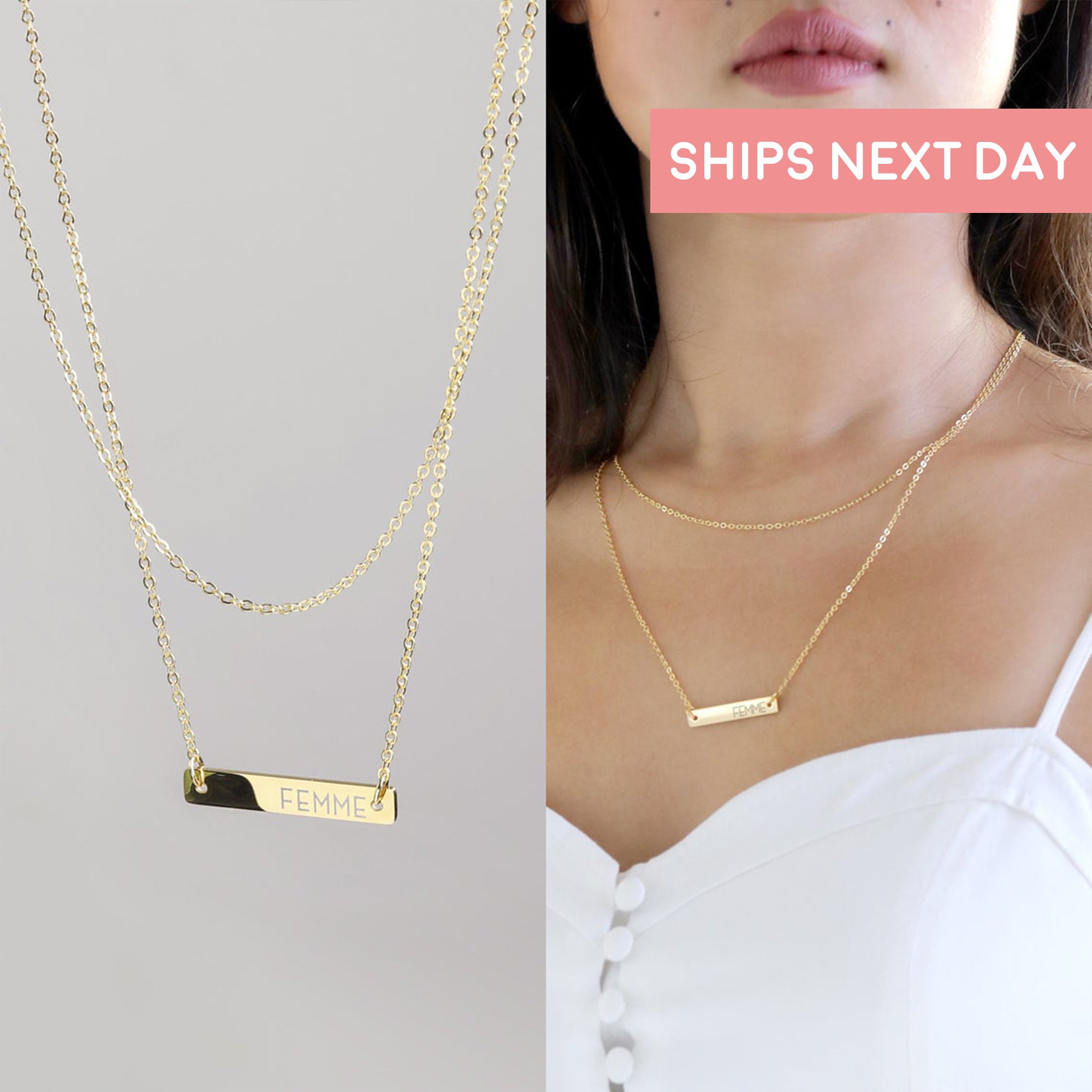 Gold Dainty Layered Necklace Set for 