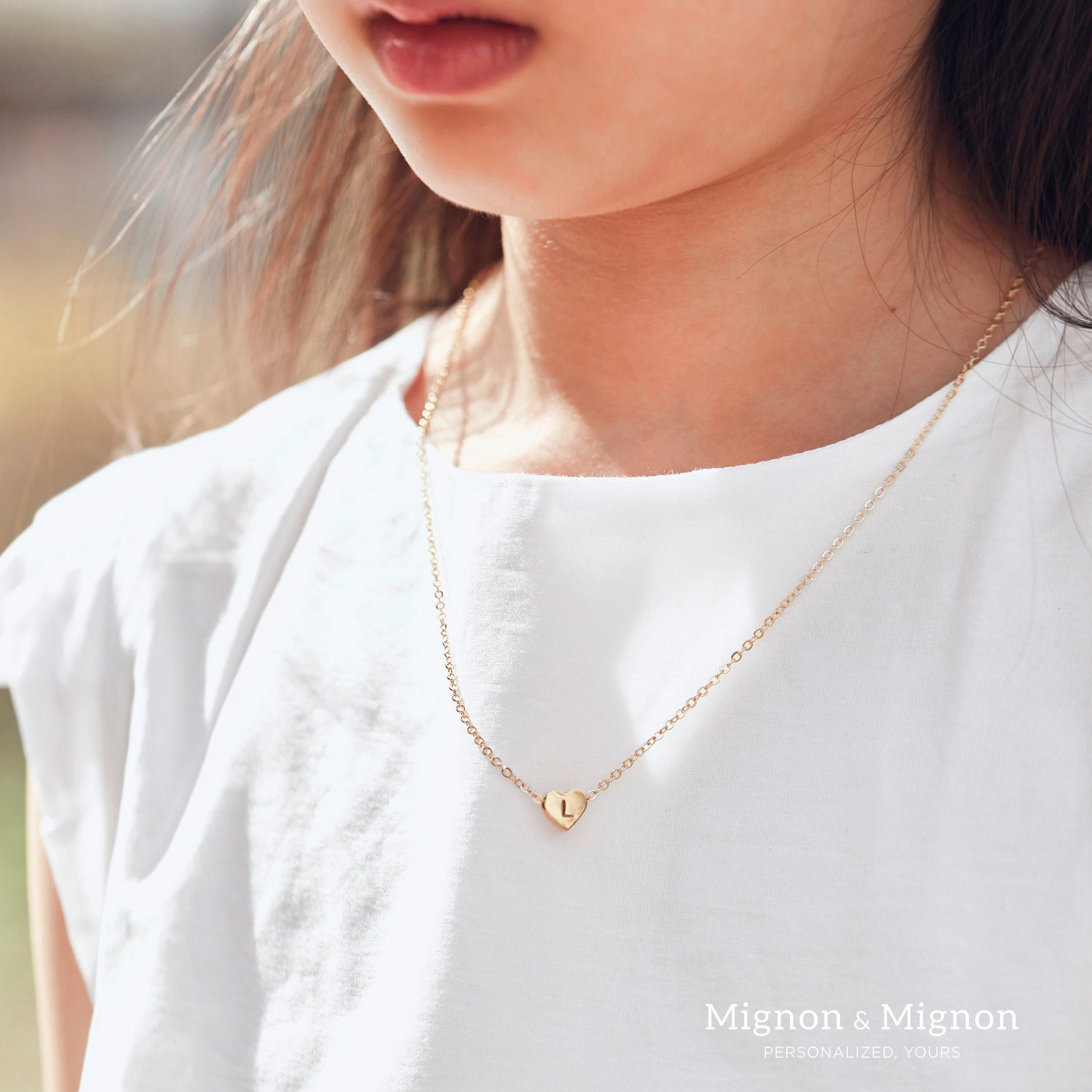Flower Girl Necklace Personalized Gifts for Baby and Kids Gift Dainty Flower Girl Proposal Kid Junior Custom Initial Jewelry