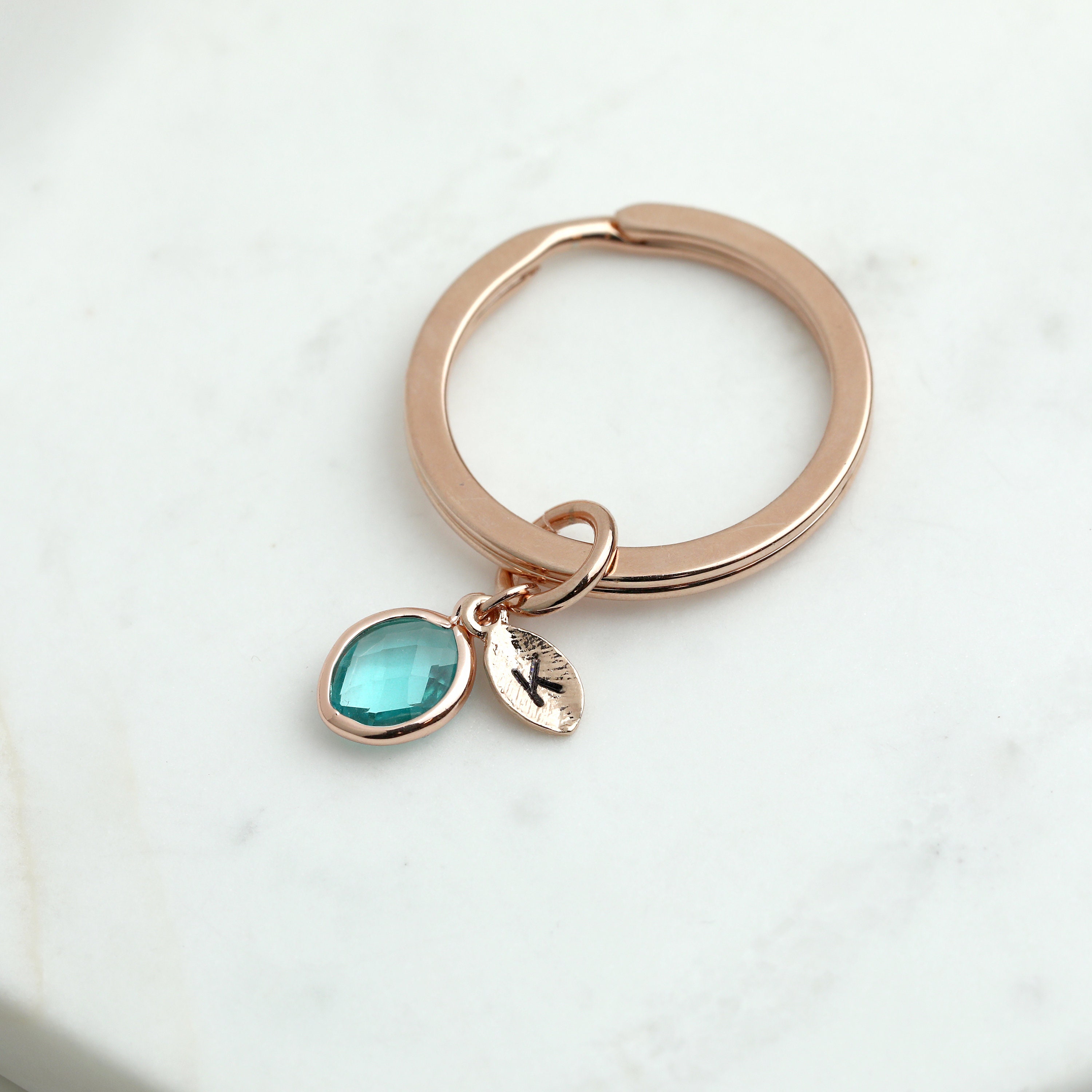 Personalized Birthstone Key Chain 