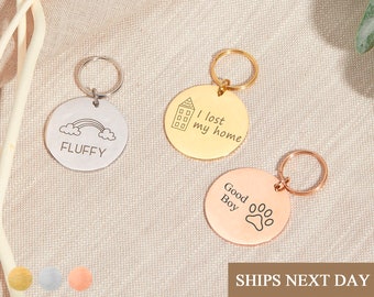 Personalized Dogs Cats ID Tag Customized Collar Accessory Cute Symbol Name Pet Charm Father's Day Gift Engraved Puppy Ornaments