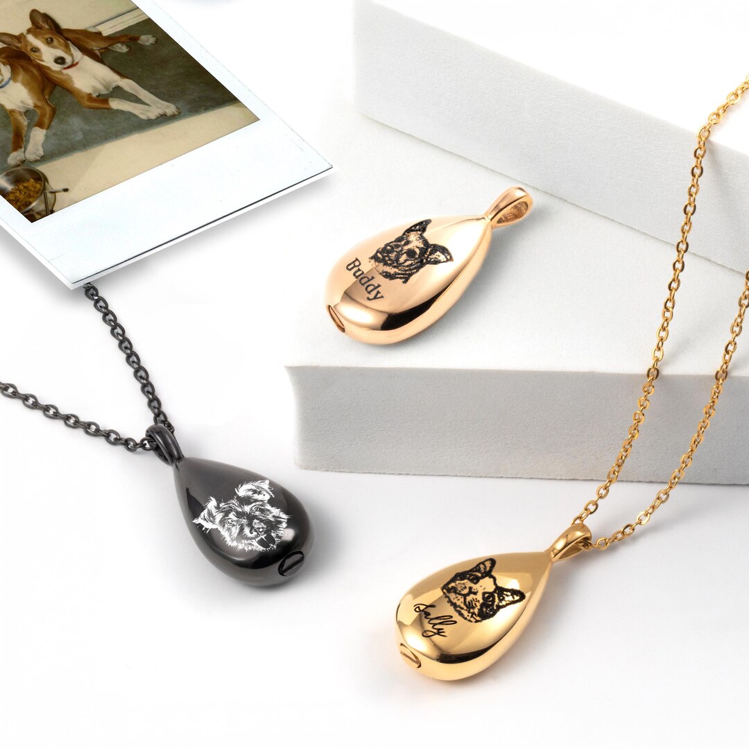 Personalized Cremation Jewelry Pet Urn for Ashes Necklace Pet Urn ...