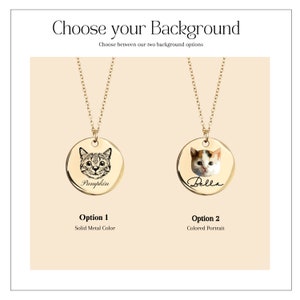 Custom Pet Necklace, Actual Pet Portrait Personalized Jewelry for Women, Handmade Jewelry Gifts, Cat Dog Pet Memorial for Mother's Day Gift image 6