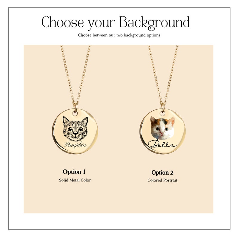 Custom Pet Necklace, Actual Pet Portrait Personalized Jewelry for Women, Handmade Jewelry Gifts, Cat Dog Pet Memorial for Mother's Day Gift image 6
