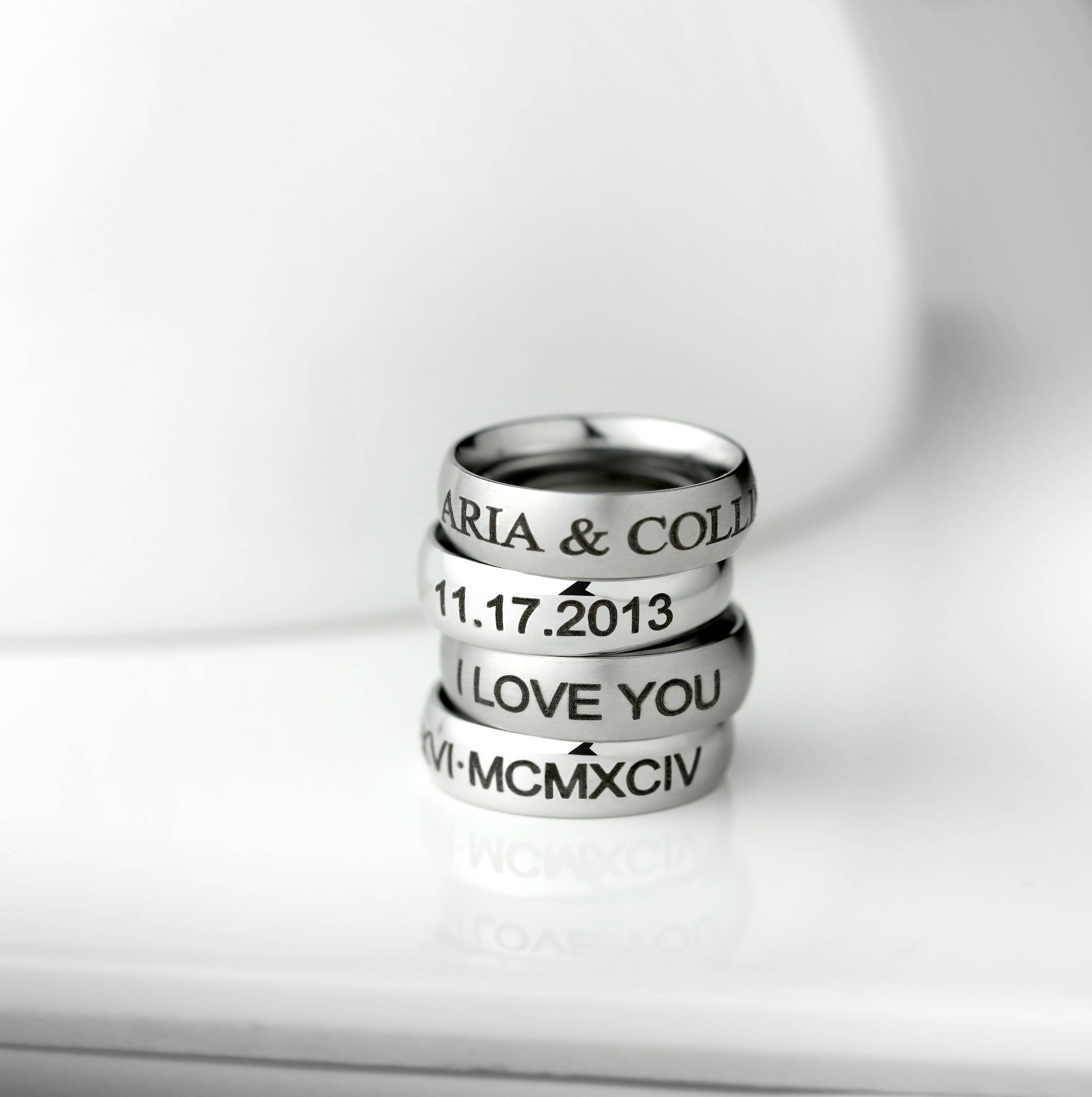 Personalized Engraved Ring for Him 