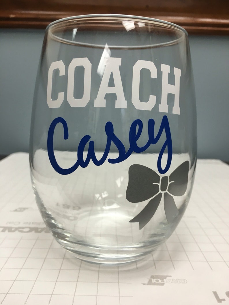 Cheerleading Coach Wine Glass Cheer Coach Gift Cheerleading Etsy