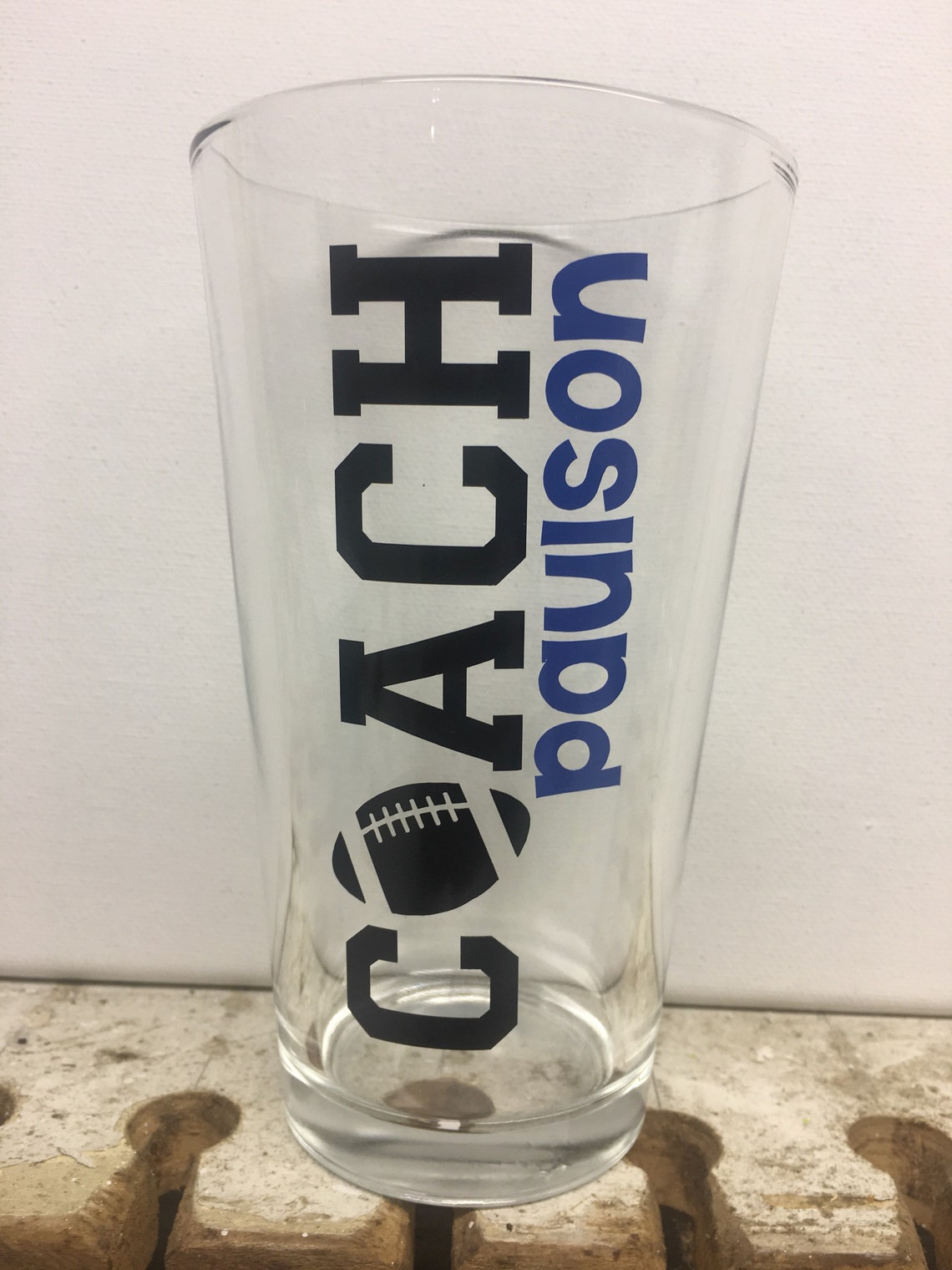 COACH PINT GLASS Baseball Coach Beer Glass Basketball Etsy