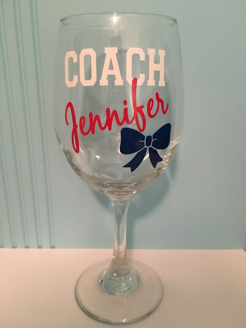Cheerleading Coach Wine Glass Cheer Coach Gift Cheerleading Etsy
