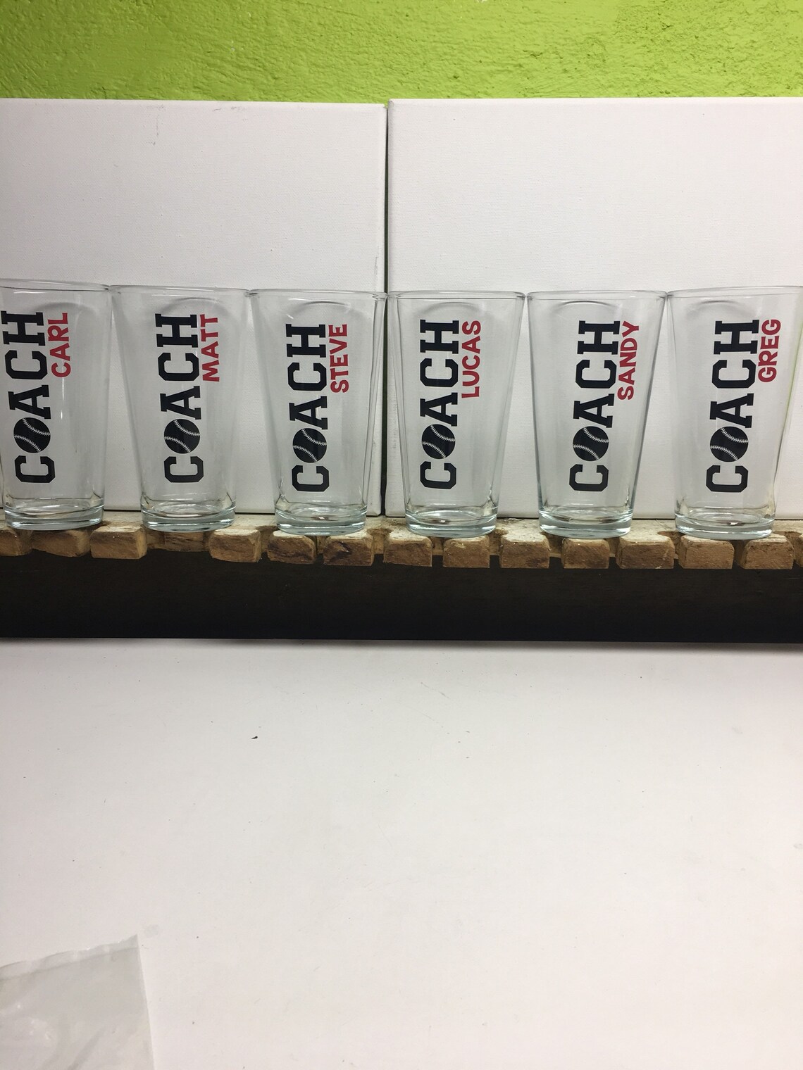 COACH PINT GLASS Baseball Coach Beer Glass Basketball Etsy