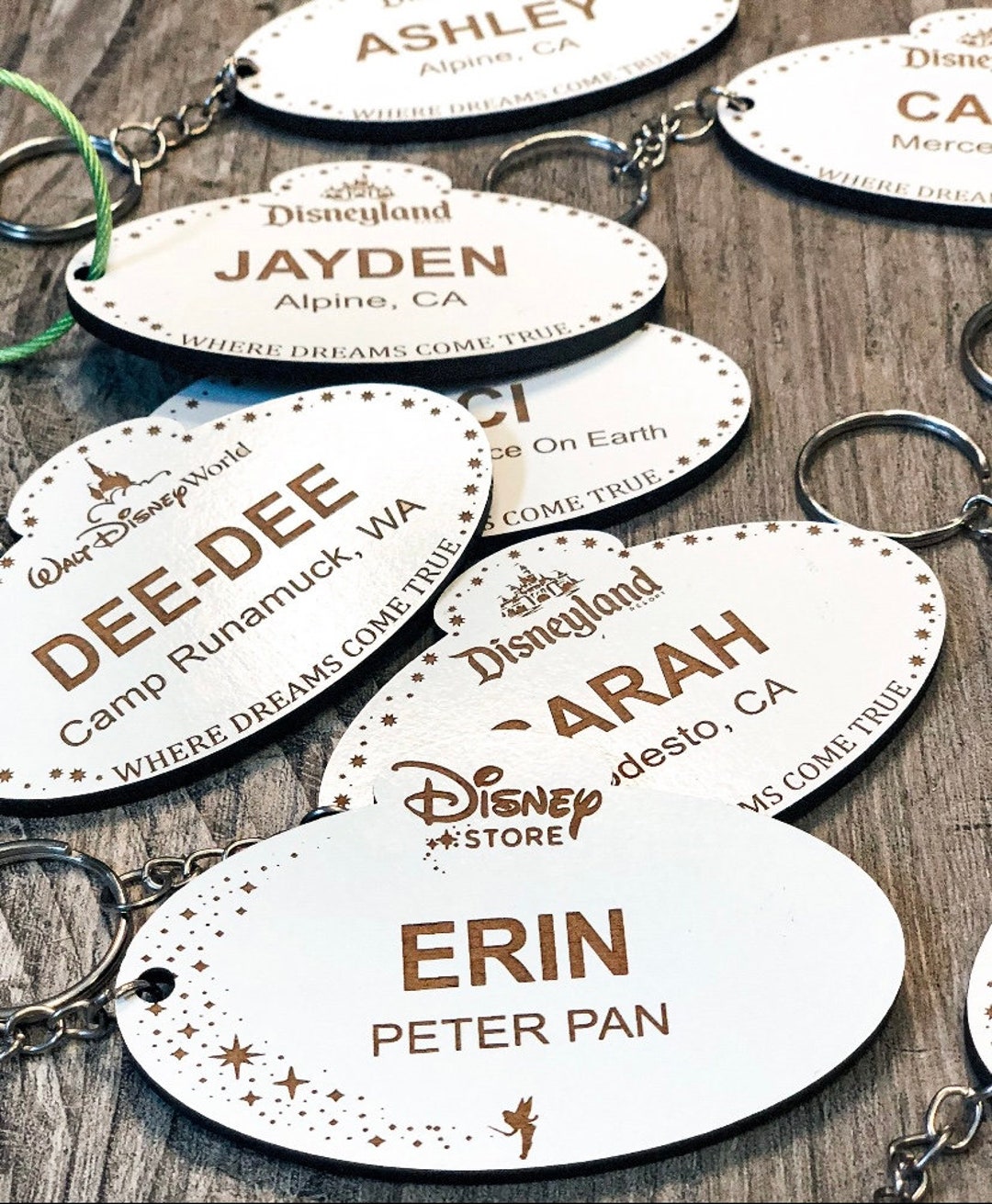 Disney Inspired Cast Member Name Tag Custom Engraved Personalized