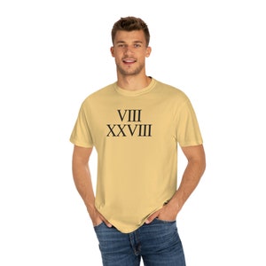 VIII XXVIII Romans 8:28 Christian Tee Bible Verse T-shirt image 9