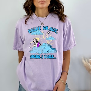 READY OR NOT Here I Come, vintage christian t shirt, funny christian shirt, vintage graphic tee, christian graphic tee, Jesus shirt