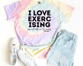 I LOVE EXERCISING my authority over the enemy, Luke 10:19, Christian t shirt, Christian tee, Tie dye christian tee, boho christian tee