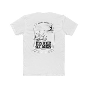 FISHER OF MEN- Mark 1:17, Christian Fishing Tee, Jesus Fishing Shirt, Christian Fishing Shirt, Vintage Fish Shirt, Fishing Tee, Gift For Him