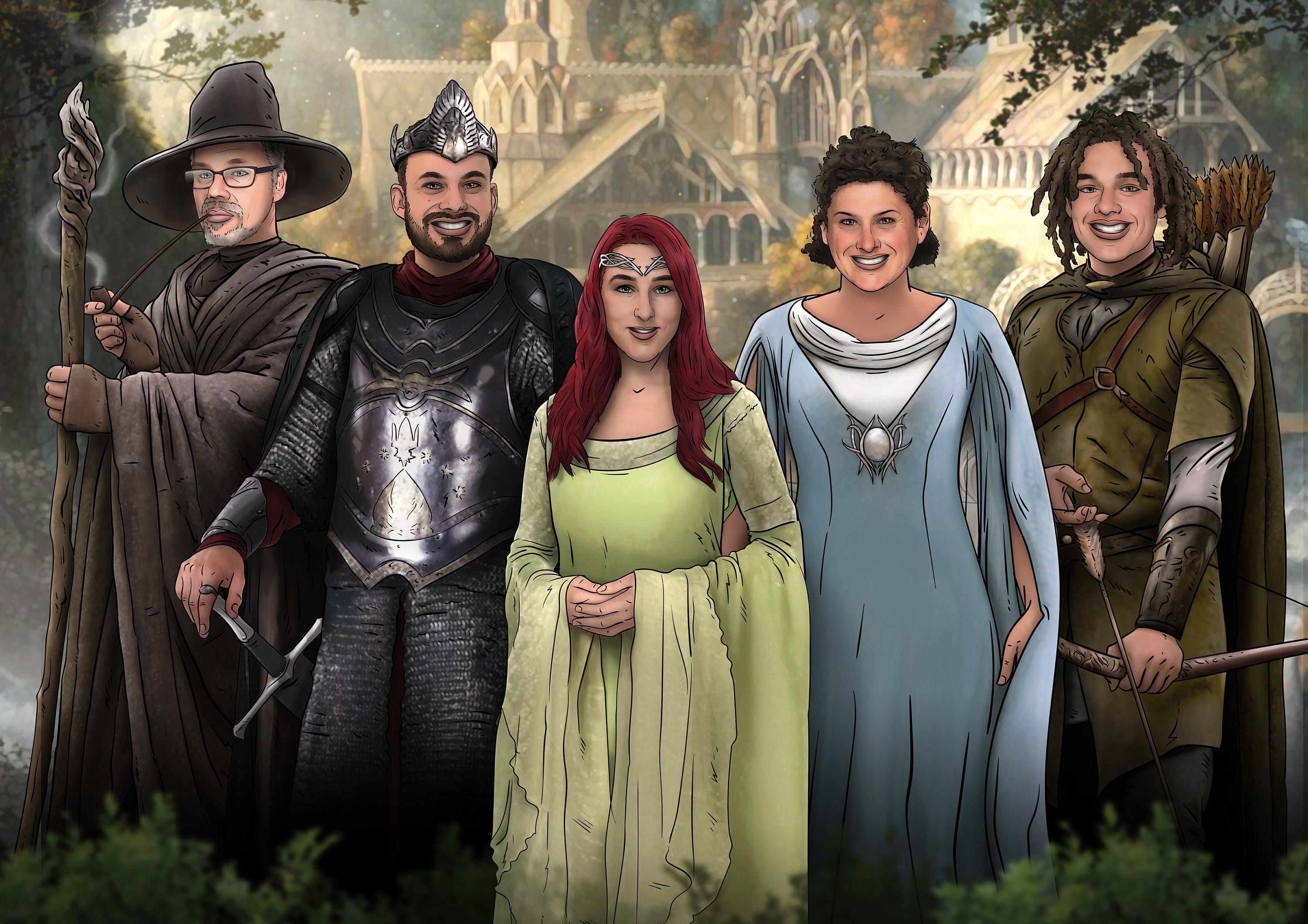 LORD of the RINGS Custom Portrait a Fun Custom Portrait for - Etsy
