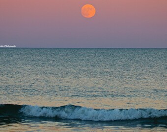 Moon Over Ocean Etsy Moon Over Ocean Etsy