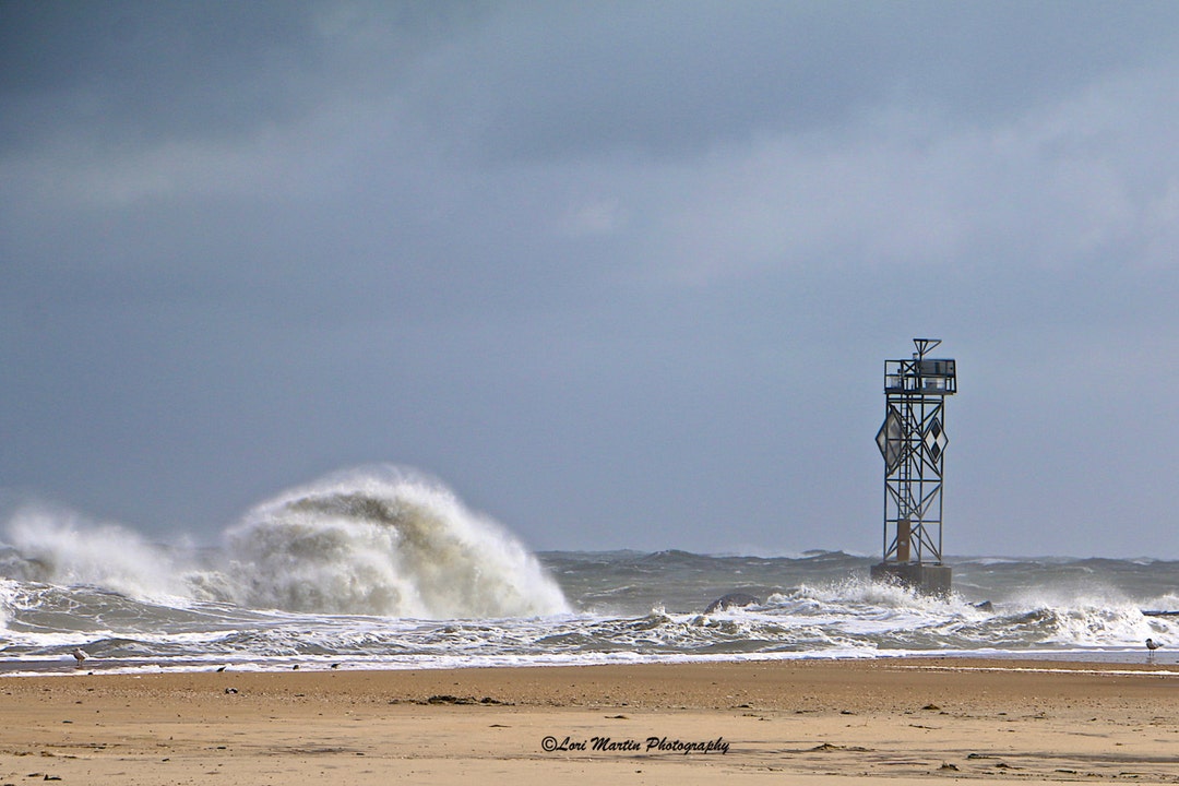 High Tide at the OCMD Inlet Etsy