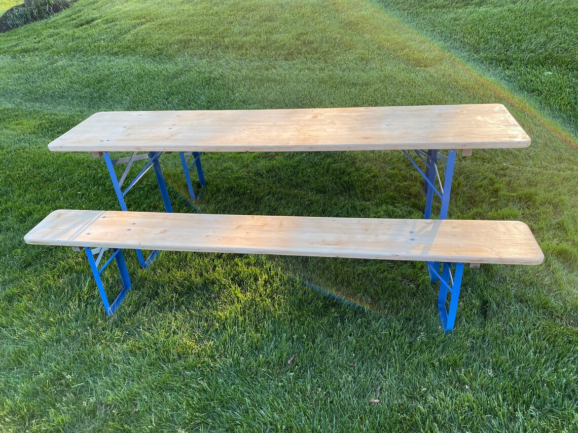 Natural Wood Original German Beer Garden Tables pick nick Etsy