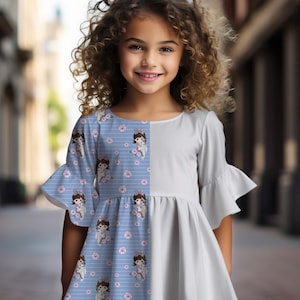 girls dress mockup, Photoshop mockup, Procreate mockup, Realistic kids clothes mockup, Realistic dress mockup, Baby smock dress