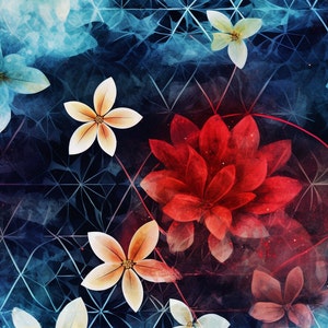 Watercolor flower Design Nahtloses Muster, flower, digital Papier, scrapbook, druckbare Surfacedesign magical,Stoffdruck 300DPI