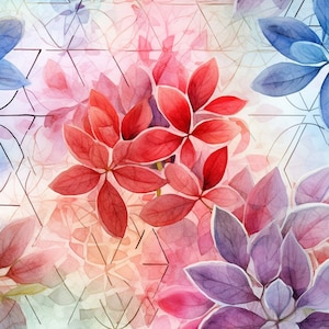 Watercolor flower Design Nahtloses Muster, flower, digital Papier, scrapbook, druckbare Surfacedesign magical,Stoffdruck 300DPI