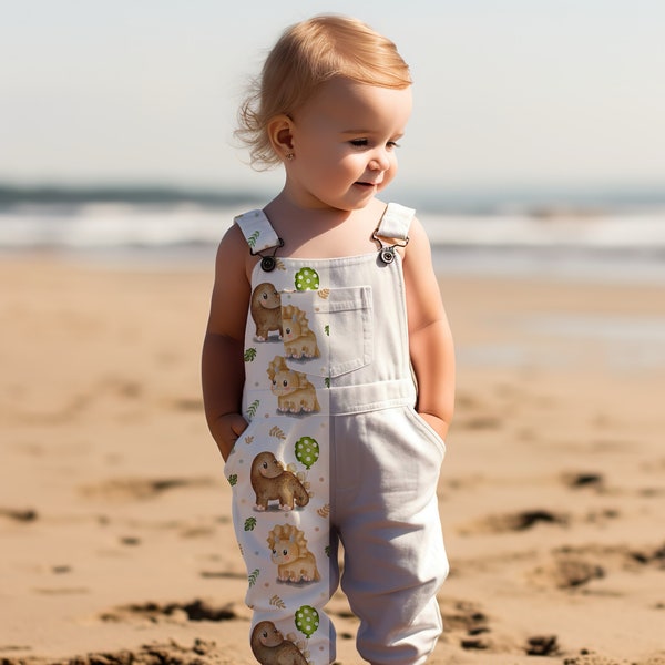 Toddler Latzhose Mock-up, Photoshop Mockup, Procreate Mockup, Realistische Kinderkleidung Mockup, Realistisches Kleid, Baby smock Kleid