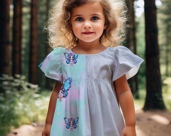 girls dress mockup, Photoshop mockup, Procreate mockup, Realistic kids clothes mockup, Realistic dress mockup, Baby smock dress