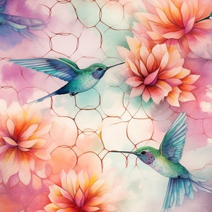 Watercolor flower Design Nahtloses Muster, flower, digital Papier, scrapbook, druckbare Surfacedesign magical,Stoffdruck 300DPI