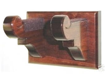 Walnut Wooden Guitar Hanger Classy Wall Mount Display