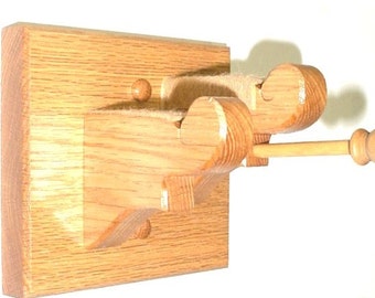 Oak Wooden Violin & Bow Hanger Wall Mount Display