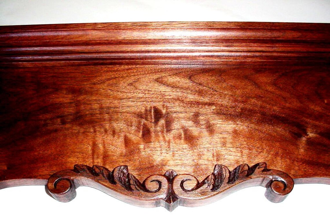 Hand Carved Walnut Wood Gun Rack Antique Rifle Shotgun Wall - Etsy