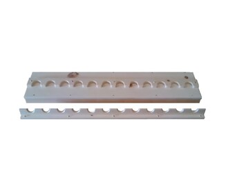 Pine Wooden Two Piece Vertical Wall Gun Rack 6 - 12 Rifle Spaces