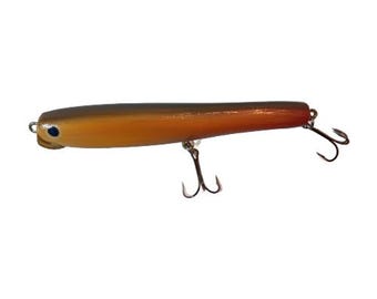 Handmade Wooden Fishing Lure - 8" Medium Wobbler Red Horse Sucker