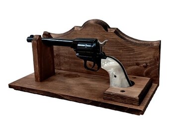 Rustic Pine Single Wall Mounted Pistol Rack
