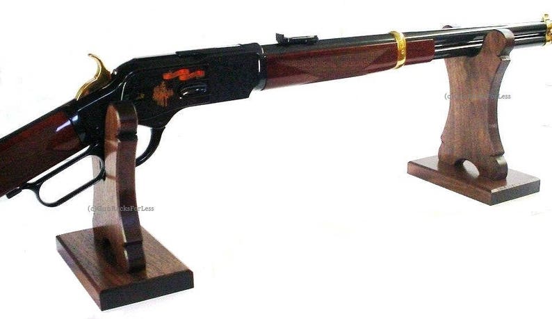 Tabletop Rifle Display Rack Oak Wood Gun Rack Stand Table Top Mantle Display Rifle - Etsy