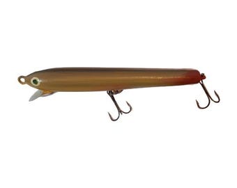 Handmade Wooden Fishing Lure - 8 1/2" Medium Shallow Diver Red Horse Sucker