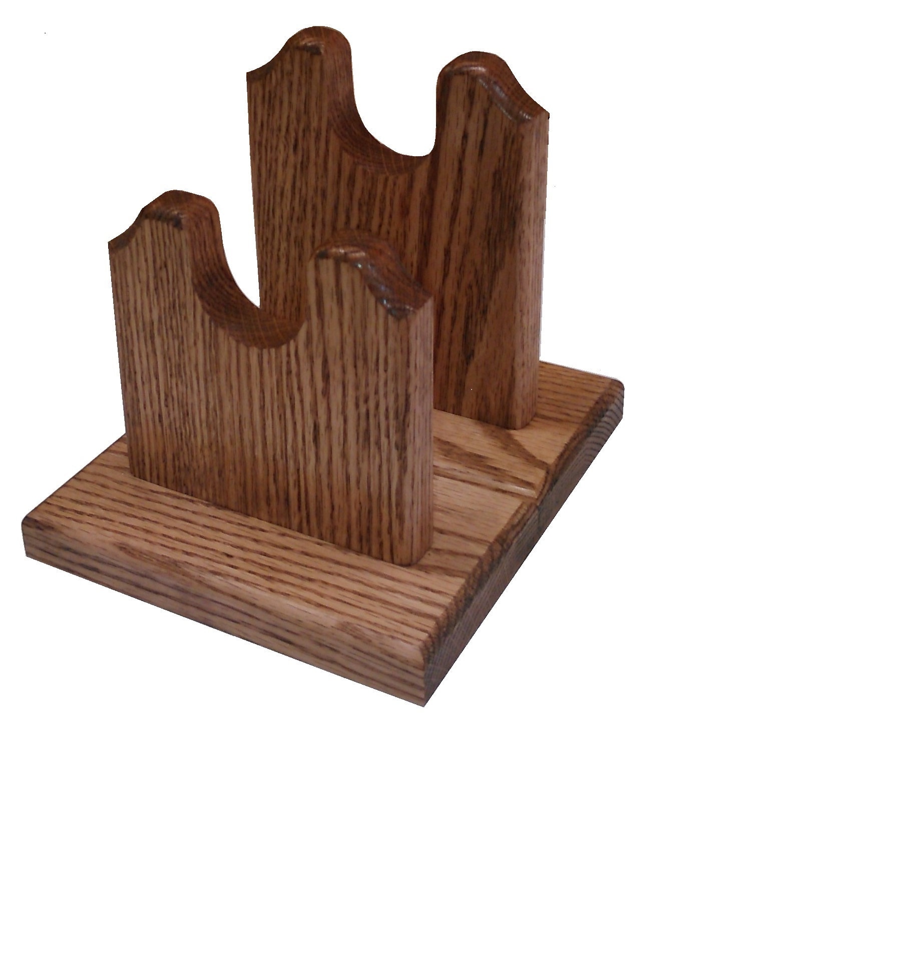 Oak Wood Gun Rack Stand Rifle Shotgun Two Piece Table Top Mantle ...