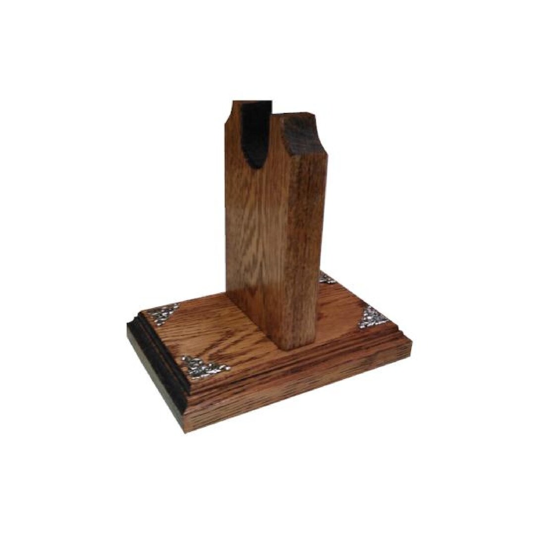 Oak Wooden Western Gun Rack Revolver Handgun Pistol Stand Display ...