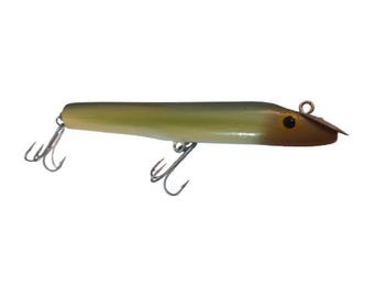 Handmade Wooden Fishing Lure - Smoke Grey Baitfish Diver