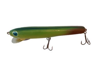 Handmade Wooden Fishing Lure - 9" Large Shallow Diver Hybrid Color