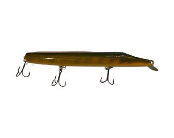 Handmade Wooden Fishing Lure Medium Shallow Diver - Grass Pickerel Muskie And Pike
