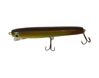 Handmade Wooden Fishing Lure - 8 1/2" Medium Shallow Diver Bronze Minnow