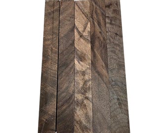 Walnut Burl Solid Wood Pen Turning Blanks, 3/4 x 3/4 x 6" - 5 Pieces