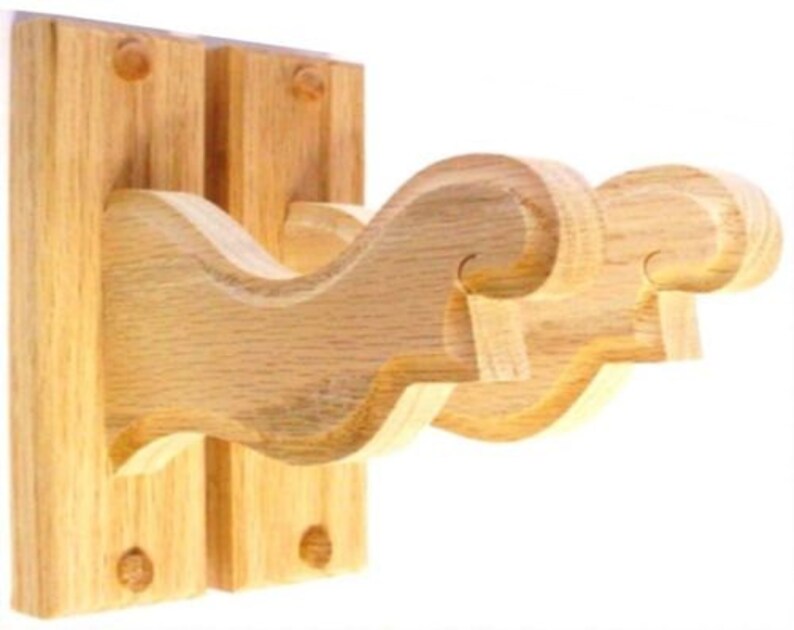 Oak Wooden Bow Rack Hangers Compound Recurve Archery Wall Image 0