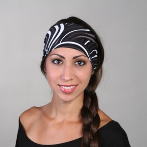 Headband in Charcoal Swirl