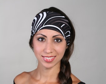 Headband in Charcoal Swirl
