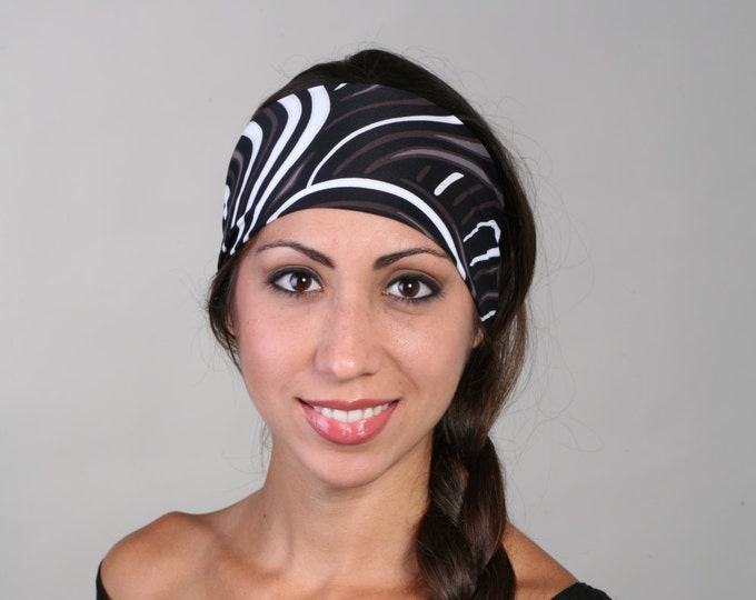 Headband in Charcoal Swirl