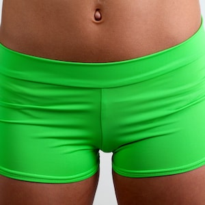 Women and Girls Yoga, Pole Dance, Beach Shorts in Kiwi Green