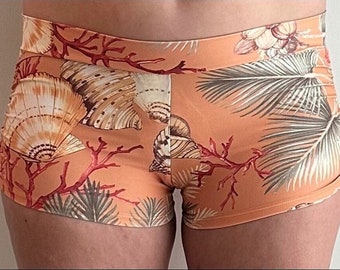 Women's Shorts, Yoga Shorts, Pole Dance Shorts, Style #002 in Island Dream