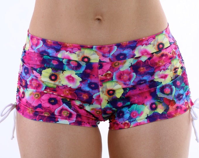 flower booty shorts