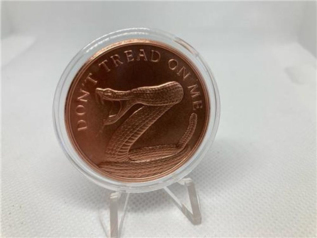 1 Oz Copper Round Collectible Coin - Rattlesnake Don't Tread on Me - Etsy